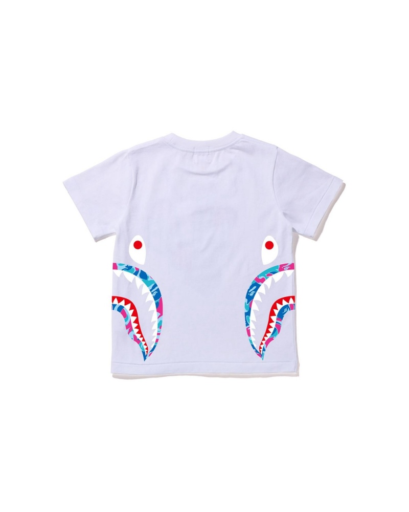 Hauts Bape Marble Side Shark Blanche Enfant | ISI-26806927